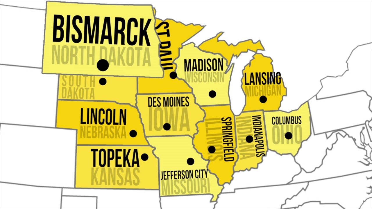 Midwestern Capitals and States banner